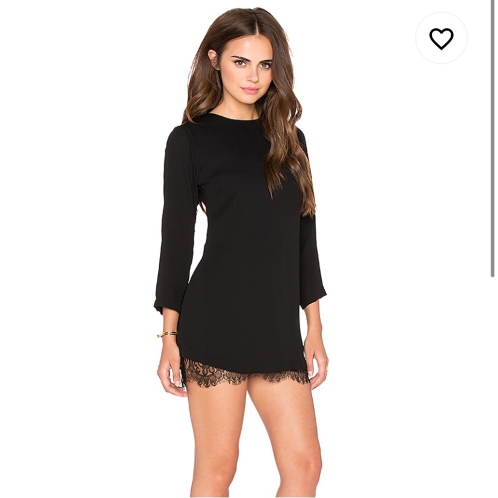 KARINA GRIMALDI Ana Black Lace Revolve Dress XS